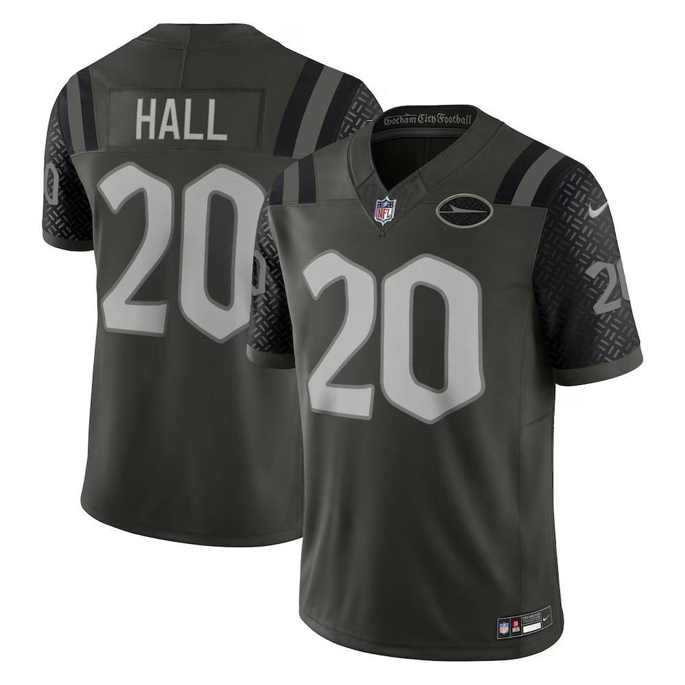 Men's New York Jets #20 Breece Hall Black Rivalries Collection F.U.S.E. Vapor Limited Stitched Jersey