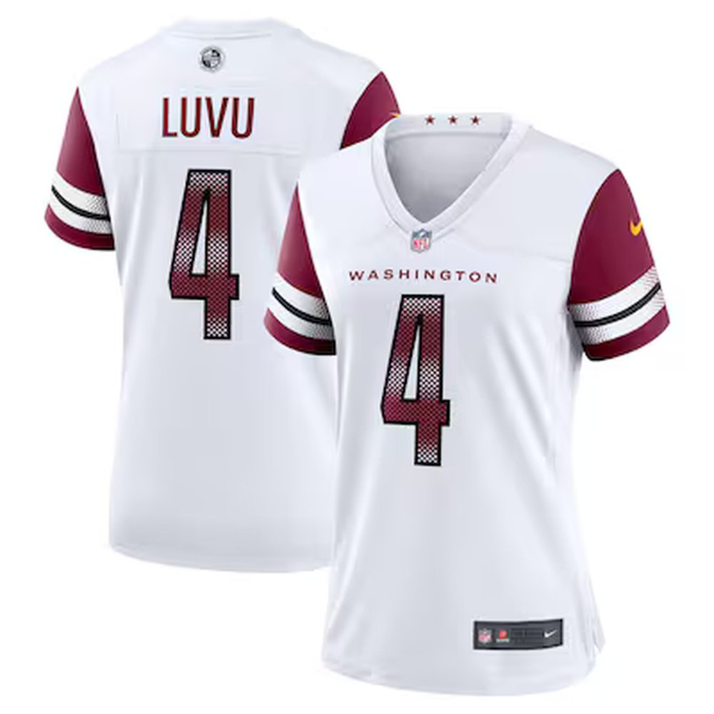 Women's Nike #4 Frankie Luvu White Washington Commanders Game Jersey