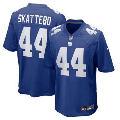 Men's New York Giants #44 Cam Skattebo Blue Game Player Jersey