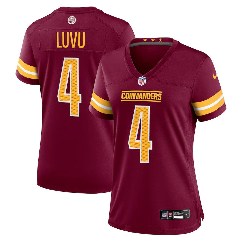 Women's Nike #4 Frankie Luvu Burgundy Washington Commanders Game Jersey