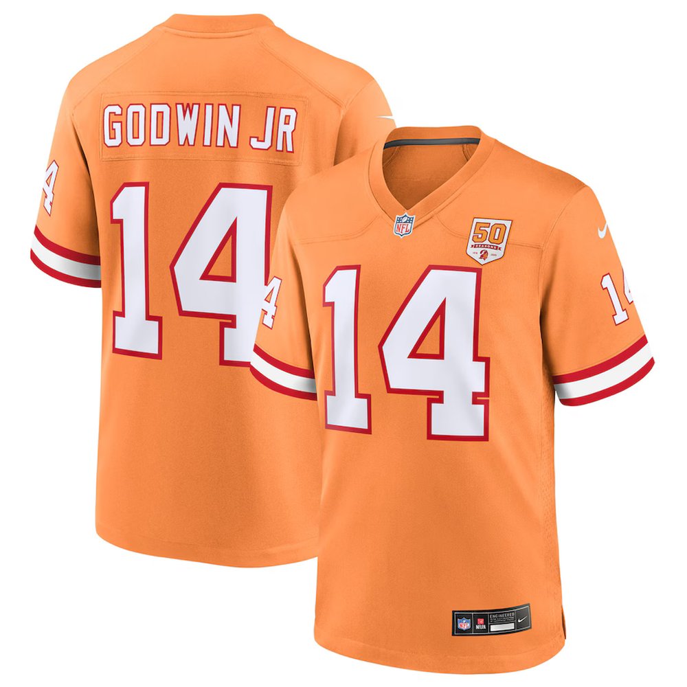 Men's Tampa Bay Buccaneers #14 Chris Godwin Jr. Nike Creamsicle 50th Season Game Jersey