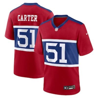 Men's New York Giants #51 Abdul Carter Nike Red First Round Pick Alternate Game Jersey