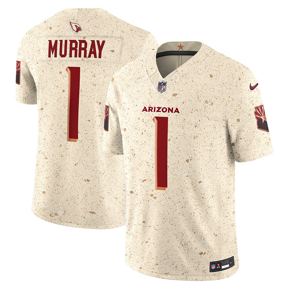 Men's Arizona Cardinals #1 Kyler Murray Cream Rivalries Collection F.U.S.E. Vapor Limited Stitched Jersey