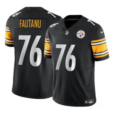 Youth Pittsburgh Steelers #76 Troy Fautanu Black 2024 Draft F.U.S.E. Vapor Untouchable Limited Stitched Jersey