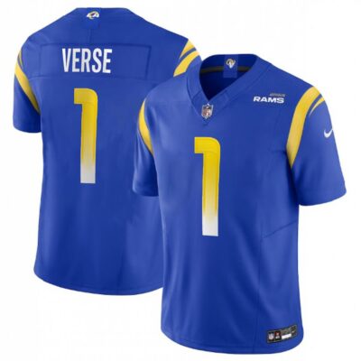Men's Los Angeles Rams Jared Verse Royal 2024 NFL Draft First Round Pick Player F.U.S.E. Vapor Untouchable Limited Stitched Football Jersey