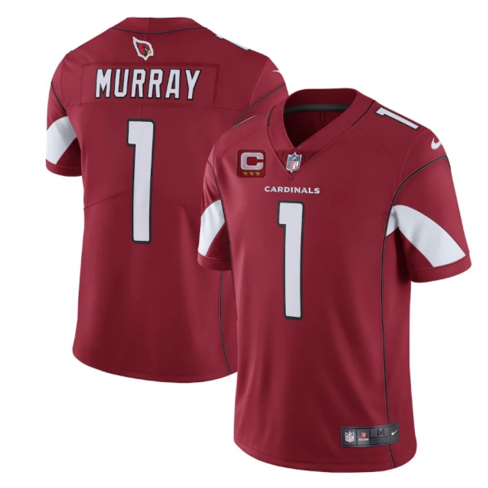 Men's Arizona Cardinals #1 Kyler Murray Red 3-star C Patch Vapor Untouchable Limited Stitched NFL Jersey