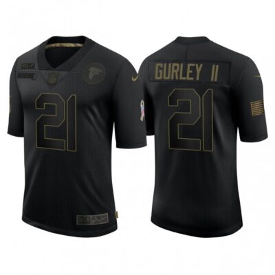 Men's Atlanta Falcons #21 Todd Gurley II 2020 Black Salute To Service Limited Stitched Jersey