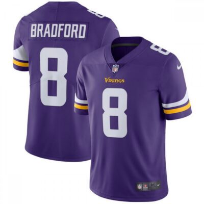 Men's Minnesota Vikings #8 Sam Bradford Purple Vapor Untouchable Limited Stitched NFL Jersey