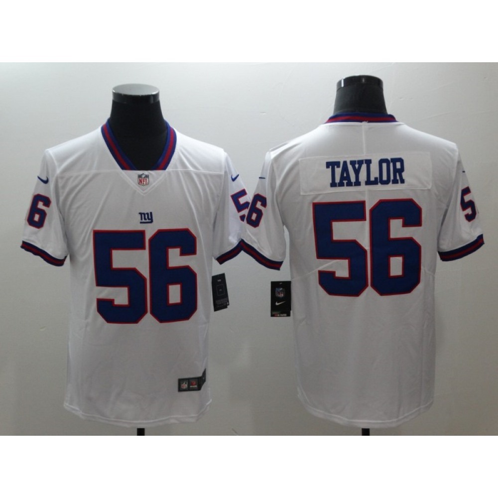 Men's New York Giants #56 Lawrence Taylor White 2018 NFL Color Rush Limited Stitched Jersey