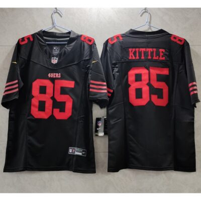 Men's San Francisco 49ers #85 George Kittle Black 2023 F.U.S.E. Vapor Untouchable Limited Stitched Football Jersey