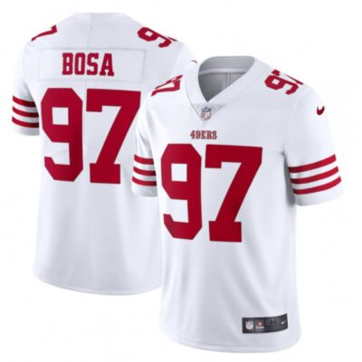 Men's San Francisco 49ers #97 Bosa 2022 New White Vapor Untouchable Stitched Jersey