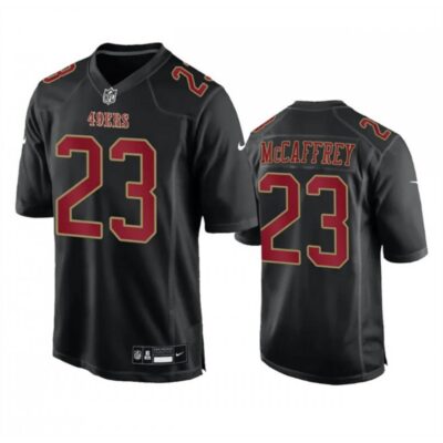 Men's San Francisco 49ers #23 Christian McCaffrey Black Fashion Limited Stitched Football Game Jersey