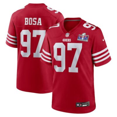 Men's San Francisco 49ers #97 Nick Bosa Scarlet Super Bowl LVIII Game Jersey