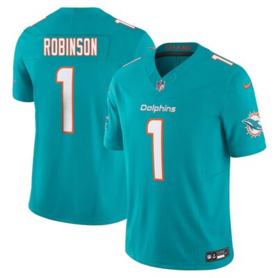 Men's Miami Dolphins Chop Robinson Aqua 2024 NFL Draft First Round Pick Player F.U.S.E. Vapor Untouchable Limited Stitched Football Jersey
