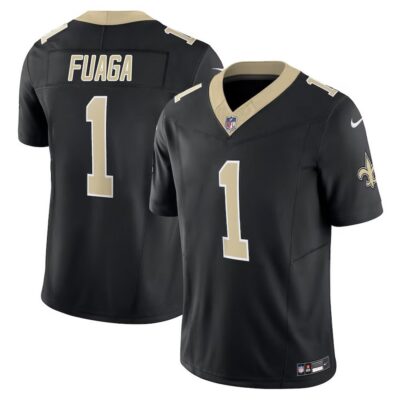 Men's New Orleans Saints Taliese Fuaga Black 2024 NFL Draft First Round Pick Player F.U.S.E. Vapor Untouchable Limited Stitched Football Jersey
