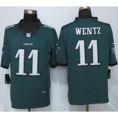 Eagles #11 Carson Wentz Midnight Green Team Color Men's Stitched NFL New Limited Jersey