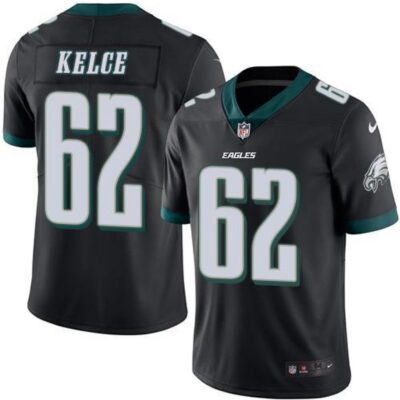 Eagles #62 Jason Kelce Black Youth Stitched NFL Limited Rush Jersey