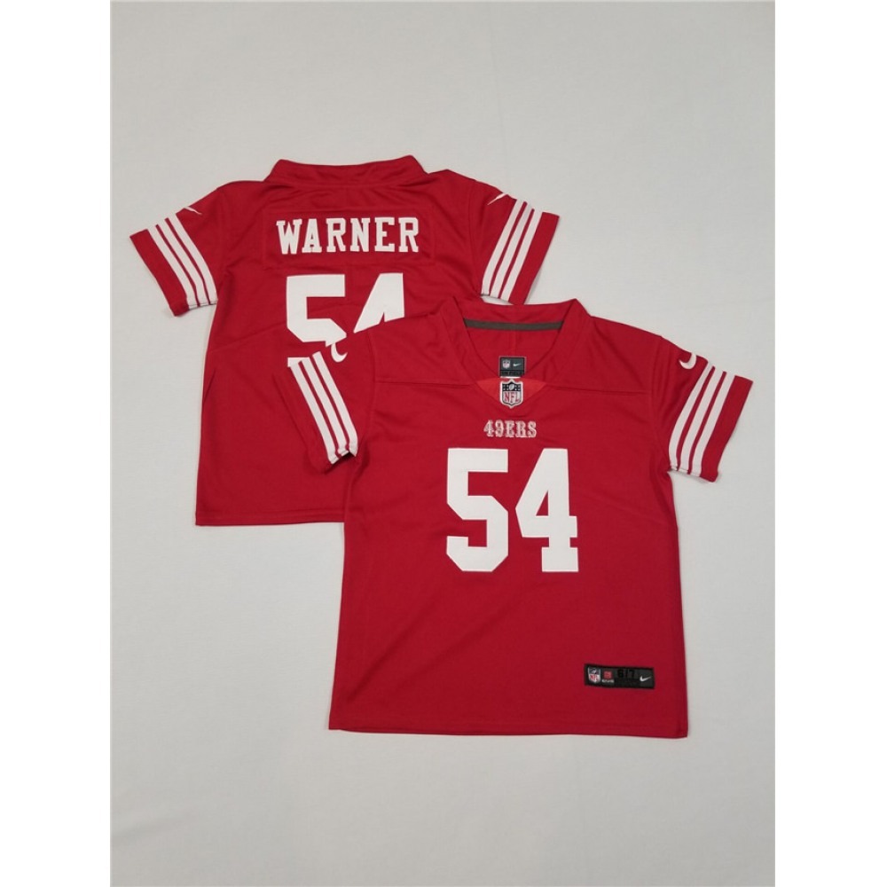 Toddlers San Francisco 49ers #54 Fred Warner Red Vapor Untouchable Stitched Football Jersey