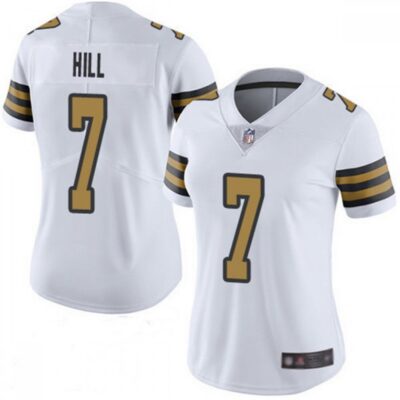 Women's New Orleans Saints #7 Taysom Hill White Color Rush Limited Stitched NFL Jersey(Run Small)