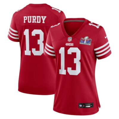 Women's San Francisco 49ers #13 Brock Purdy Scarlet Super Bowl LVIII Game Jersey