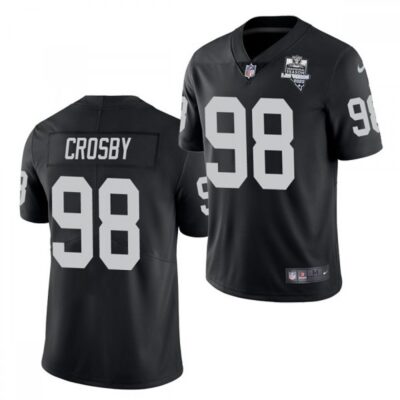 Youth Oakland Raiders #98 Maxx Crosby 2020 Black Inaugural Season Vapor Limited Stitched Jersey