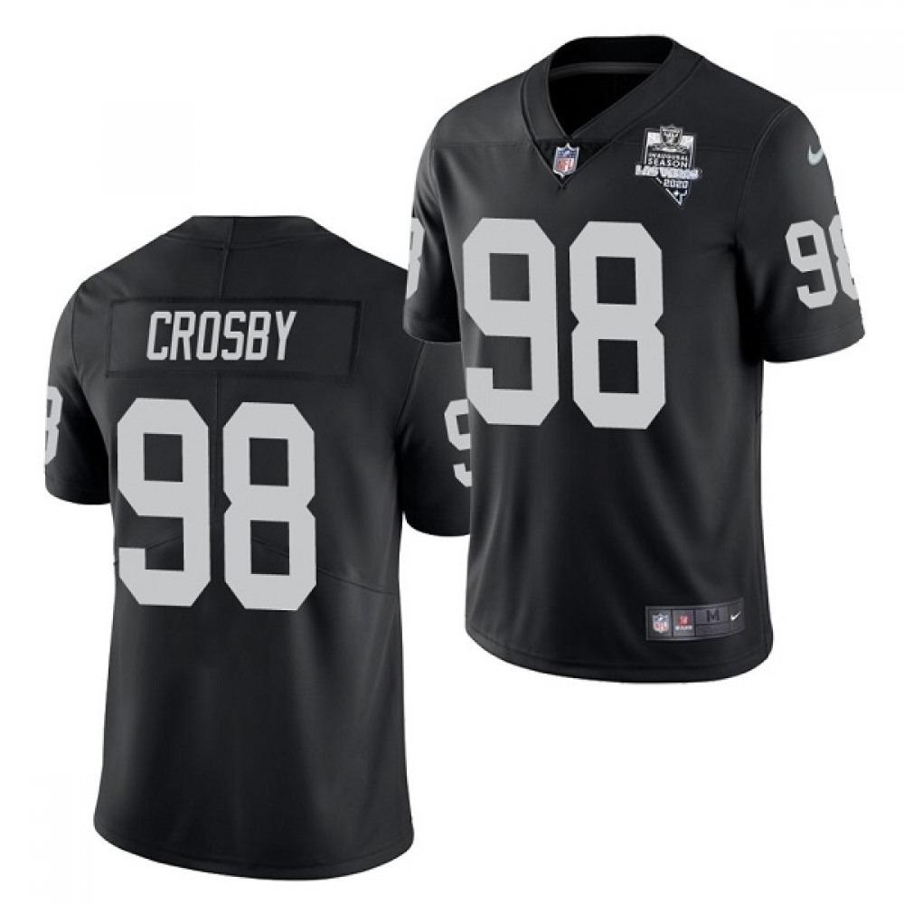 Youth Oakland Raiders #98 Maxx Crosby 2020 Black Inaugural Season Vapor Limited Stitched Jersey