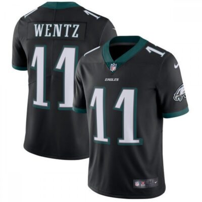 Youth Philadelphia Eagles #11 Carson Wentz Black Vapor Untouchable Limited Stitched NFL Jersey