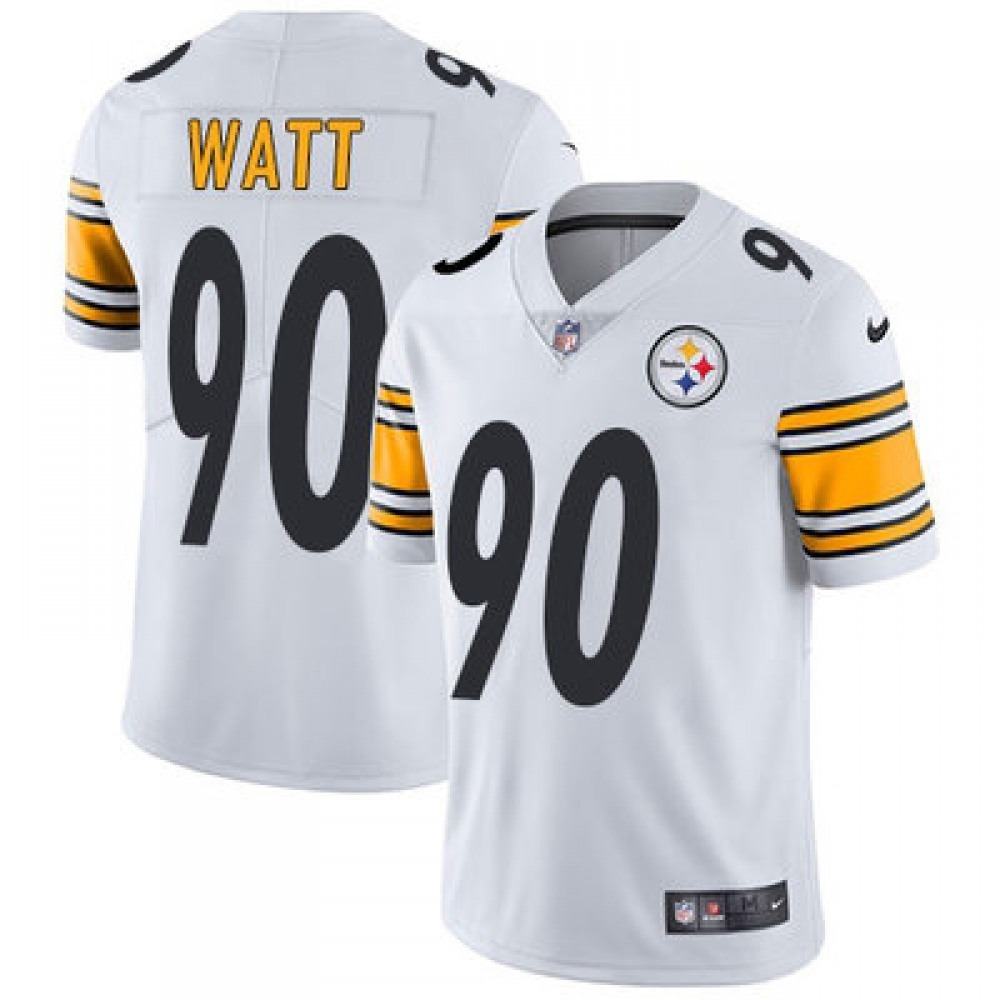 Youth Pittsburgh Steelers #90 T. J. Watt White Vapor Untouchable Limited Stitched NFL Jersey