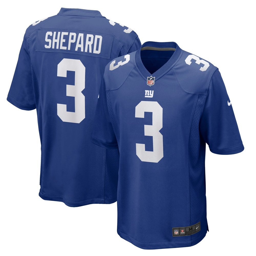 Men's New York Giants #3 Sterling Shepard Royal Game Player Jersey