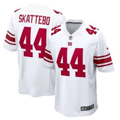 Men's New York Giants #44 Cam Skattebo White Game Player Jersey