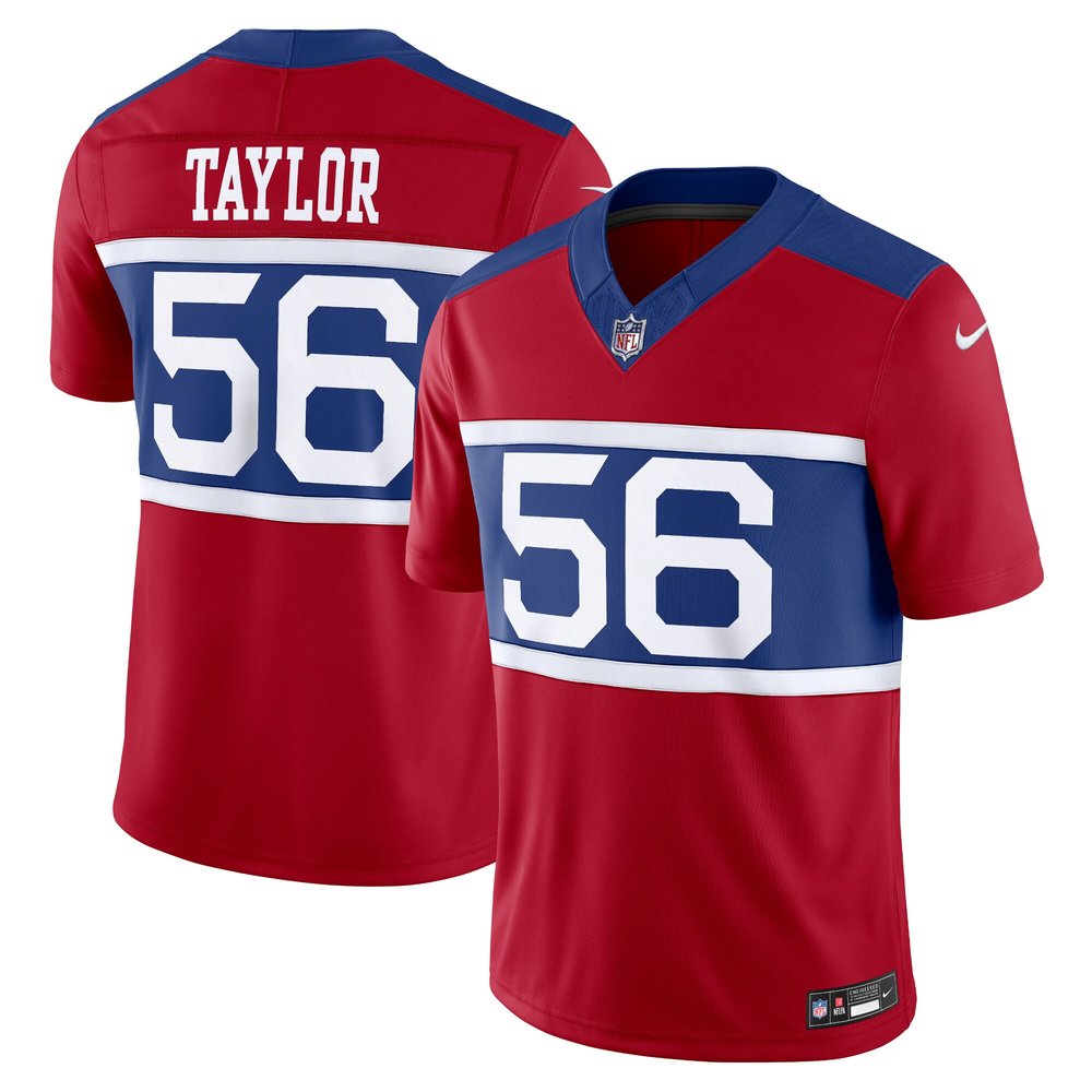 Men's New York Giants #56 Lawrence Taylor Century Red Alternate Vapor F.U.S.E. Retired Player Limited Jersey